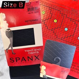 SPANX Black Diamond Pattern Tights